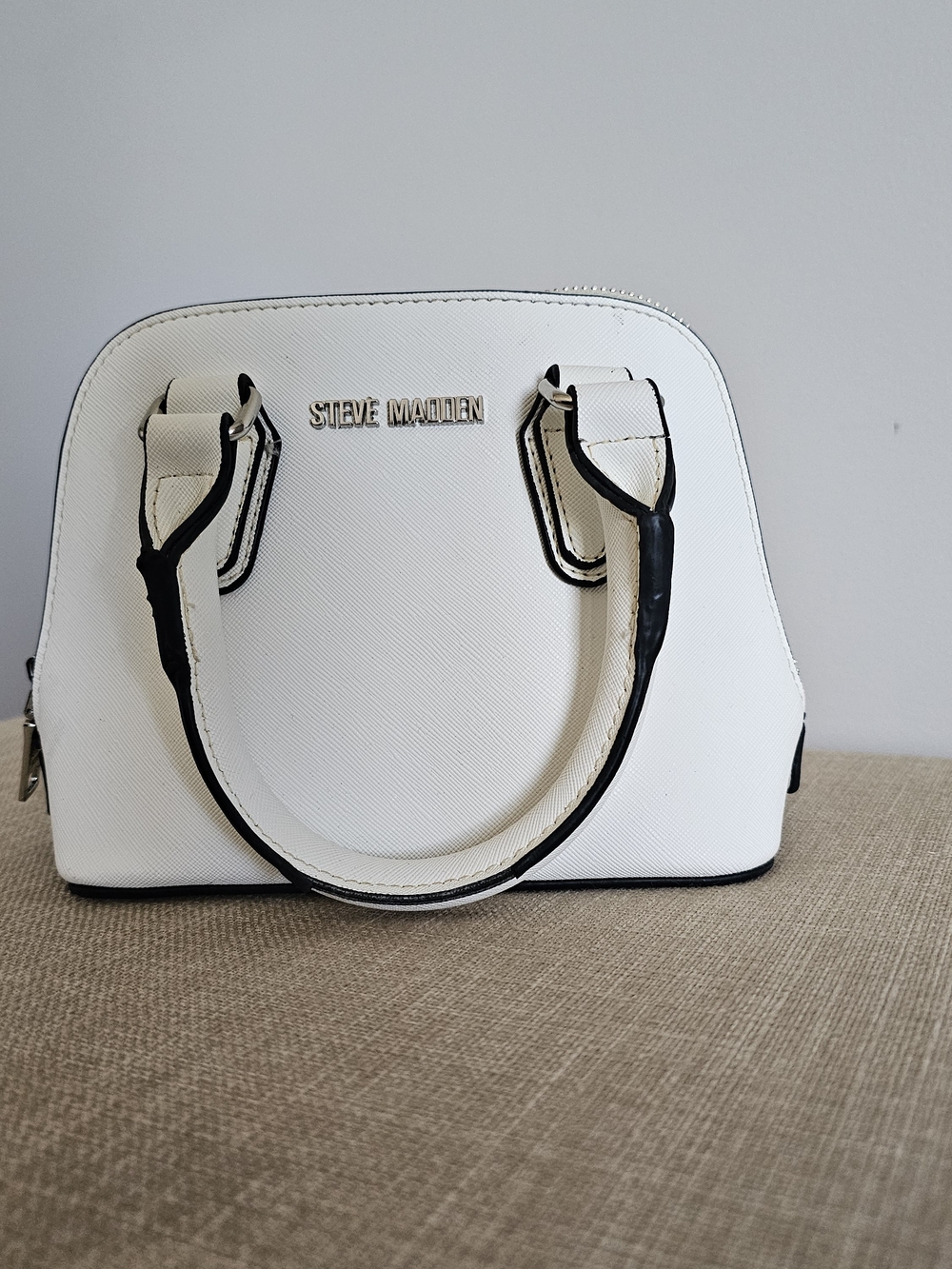 Steve Madden White Dome Satchel